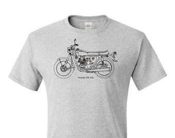 Vintage Honda CB 350 Motorcycle T-Shirt: Classic Bike Art