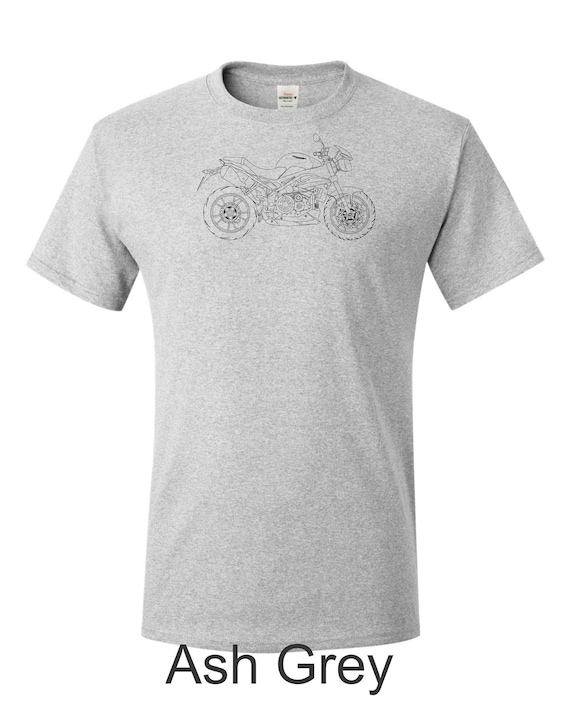 Triumph Street Triple T-shirt: Detailed Motorcycle Line Drawing - Etsy