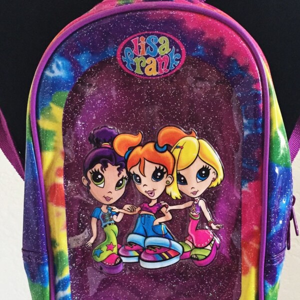 Vintage des années 90 mini Lisa Frank sac à dos //tie-dye les filles