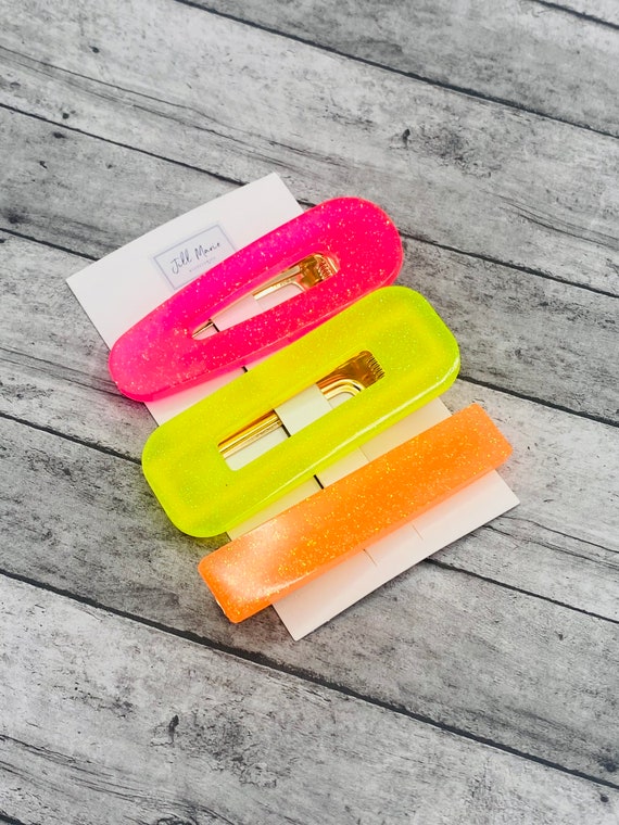Neon hair clips deals