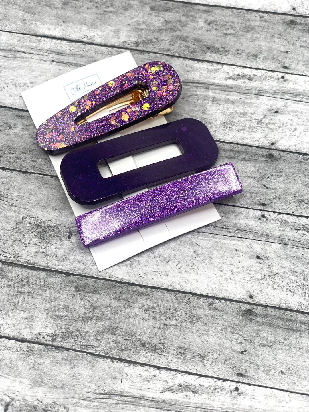 Shades of Purple Hair Clips Etsy