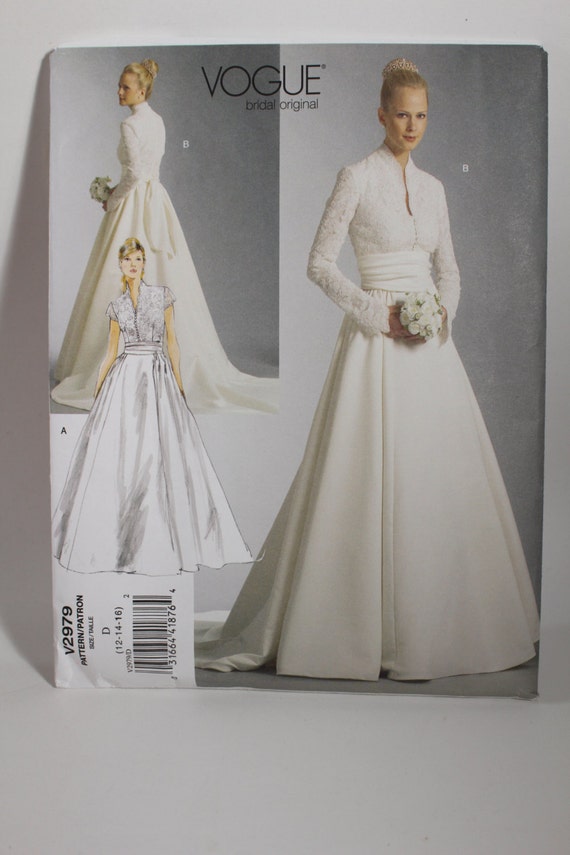 V2979 Vogue Bridal Original Sewing Pattern New Uncut Size Etsy