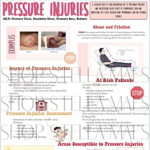 Guida allo studio sulle lesioni da pressione Infermieristica / 4 pagine / Ulcera da pressione / Foglio informativo infermieristico