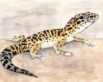 Lizard Original watercolour painting