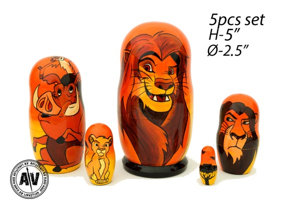 lion king nesting dolls