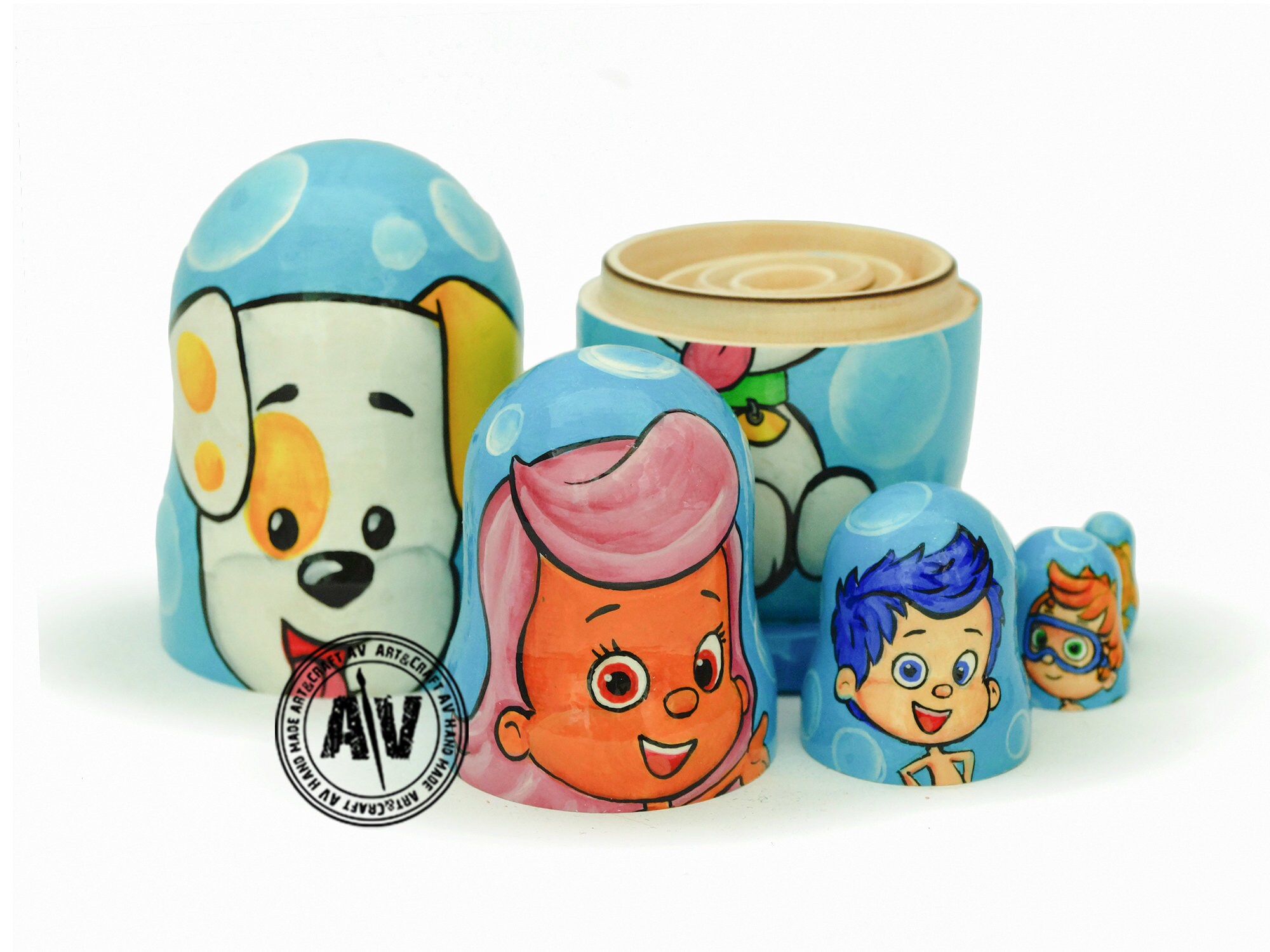 Bubble Guppies toys for kids Disney Stacking toy for babies Etsy