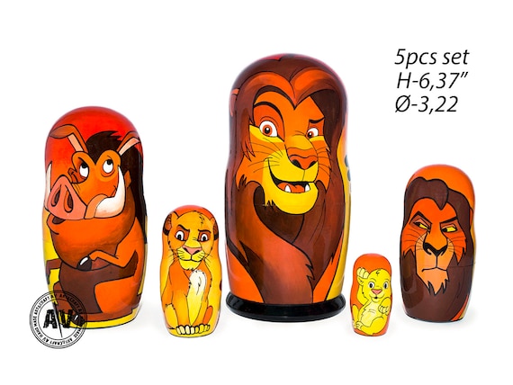lion king nesting dolls
