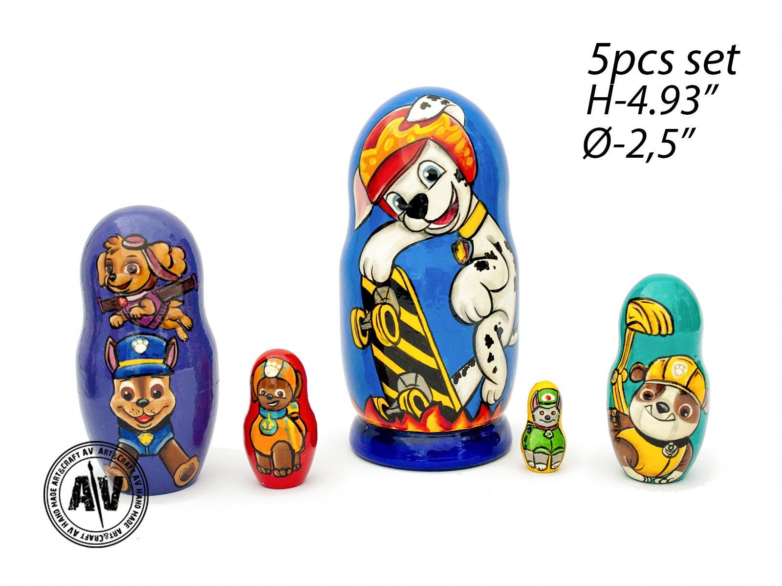 Paw patrol toy matryoshka Nesting doll toys for babies Paw Etsy