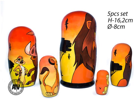 lion king nesting dolls