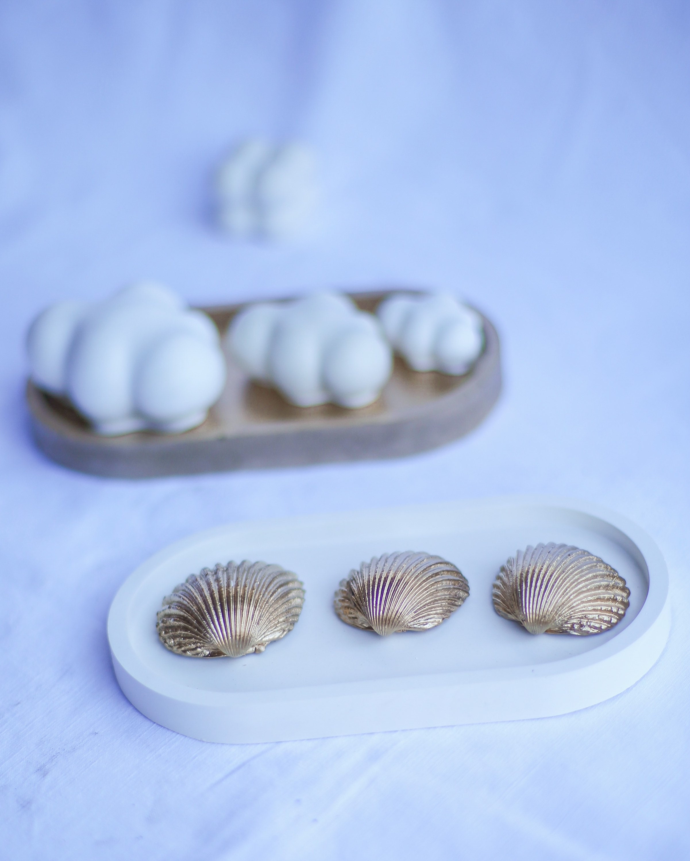 Plateau Bijoux Décoration Intérieure Minimaliste Or Bronze Ivoire