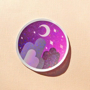 Ace Pride Night Sky Holographic Sticker