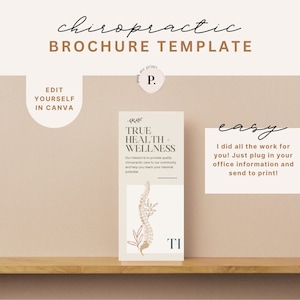 Brochure chiropratica personalizzabile Download digitale Modello Canva
