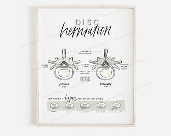 New! Disc Herniation Poster Chiropractic Spine Health