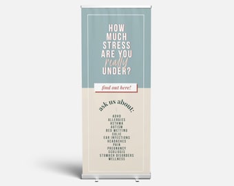 Stress Chiropractic Screening Event Banner - Retractable Banner with Stand and Case