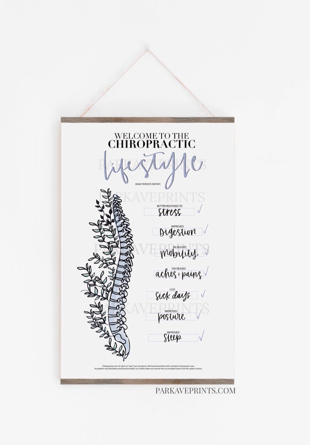 Chiropractic Lifestyle Benefits Poster - Spine Poster - Benefits of ...