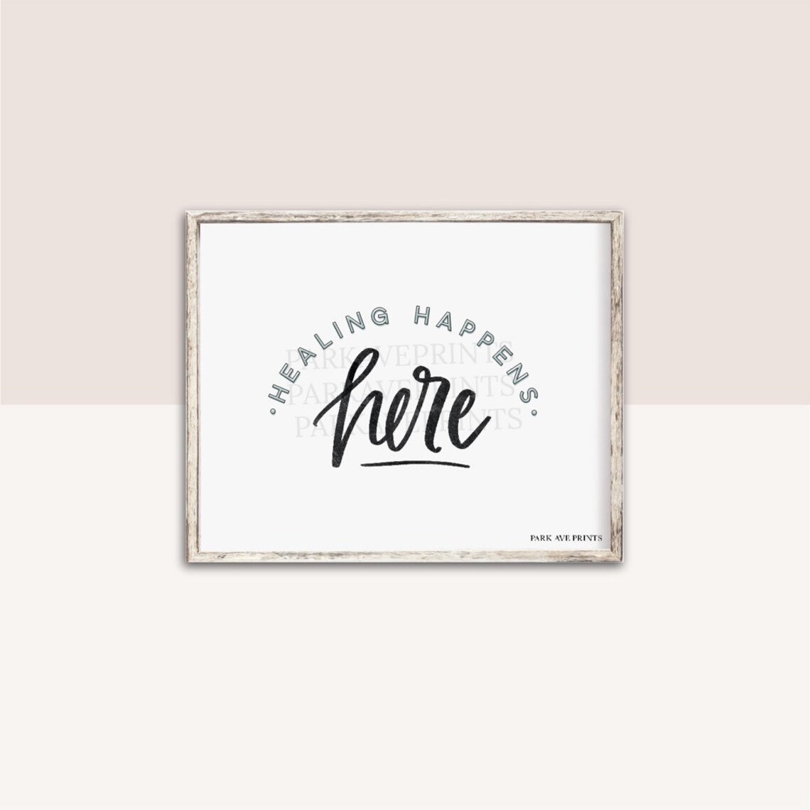 Healing Happens Here Typography PARK AVE PRINTS Etsy