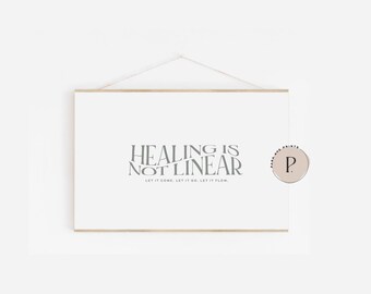 Healing Is Not Linear Poster - Not framed. Self Love - Counseling Therapy