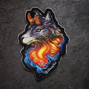 Hell Hound - Autocollant/décalcomanie en vinyle résistant aux intempéries 3 pouces de Drawlloween 2024