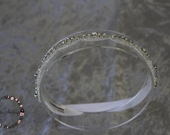 Diadema de diamantes de imitación para niña de las flores: accesorio para el cabello de novia