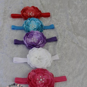 Rosa Floral Stirnband - Blumenmädchen Band - Blumenmädchen Kopfschmuck - Mädchen Stirnband - Braut Stirnband - Haar-Accessoire - Hochzeit Stirnband