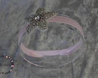 Crystal Flower Girl Headband: Rhinestone Wedding Hair Accessory
