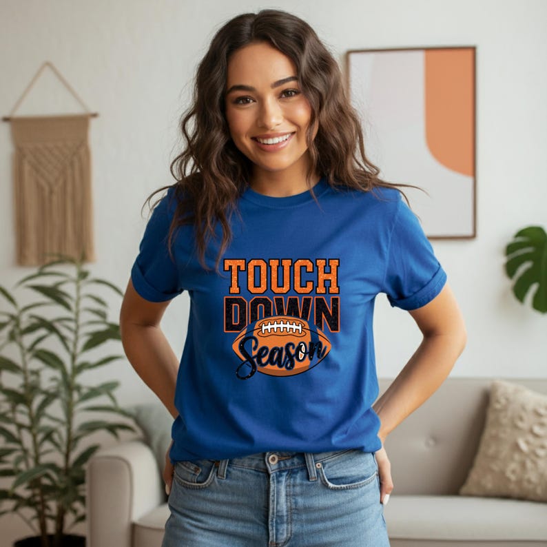 Touchdown Season Unisex Heavy Cotton Tee, Unisex Game Day Shirt, Casual
