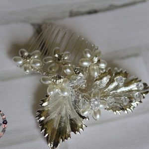 Pearl Bridal Hair Comb: Rhinestone Crystal Wedding Hair Piece