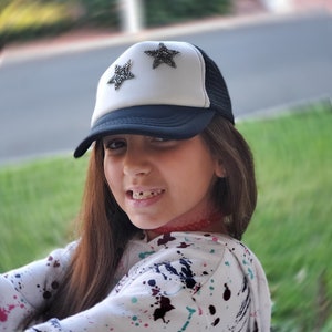 Custom Rhinestone Trucker Hat - Kids Letter Hat - Pink Rhinestone Hat - Crystal Butterfly Hat - Bling Hat - Monogram Hat - Personalized Hat
