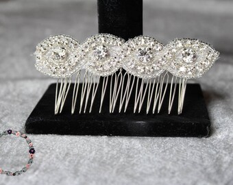 Rhinestone Bridal Hair Comb - Wedding Hair - Bridal Hair Piece - Rhinestone Hair Piece - Crystal Bridal Comb - Hair Jewelry - Beaded Comb