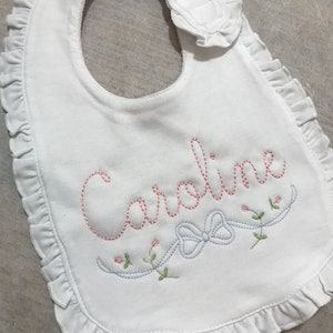 monogram/initial personalized bib