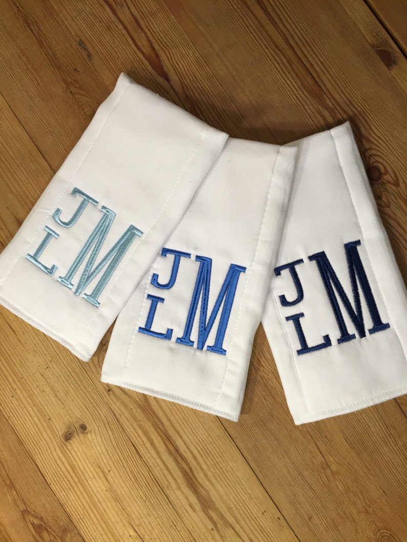 Monogram/initial Personalized Burp Cloth Etsy
