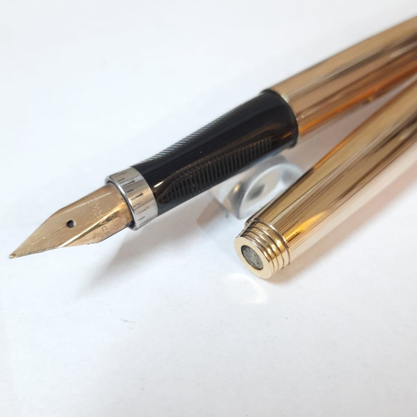 Vintage Parker 75 Fountain Pen 14kt Gold Nib Made In USA Etsy