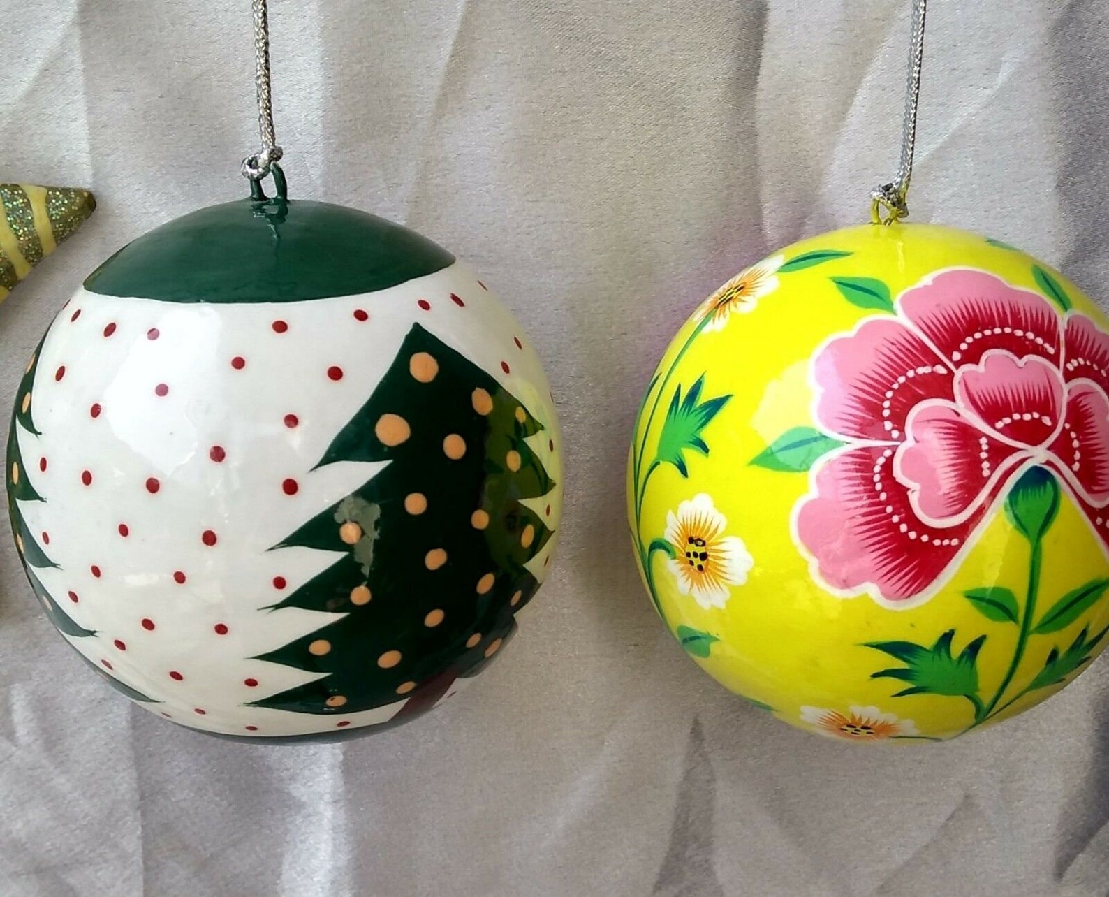 christmas-tree-decoration-ornaments-paper-mache-balls-stars-4-etsy