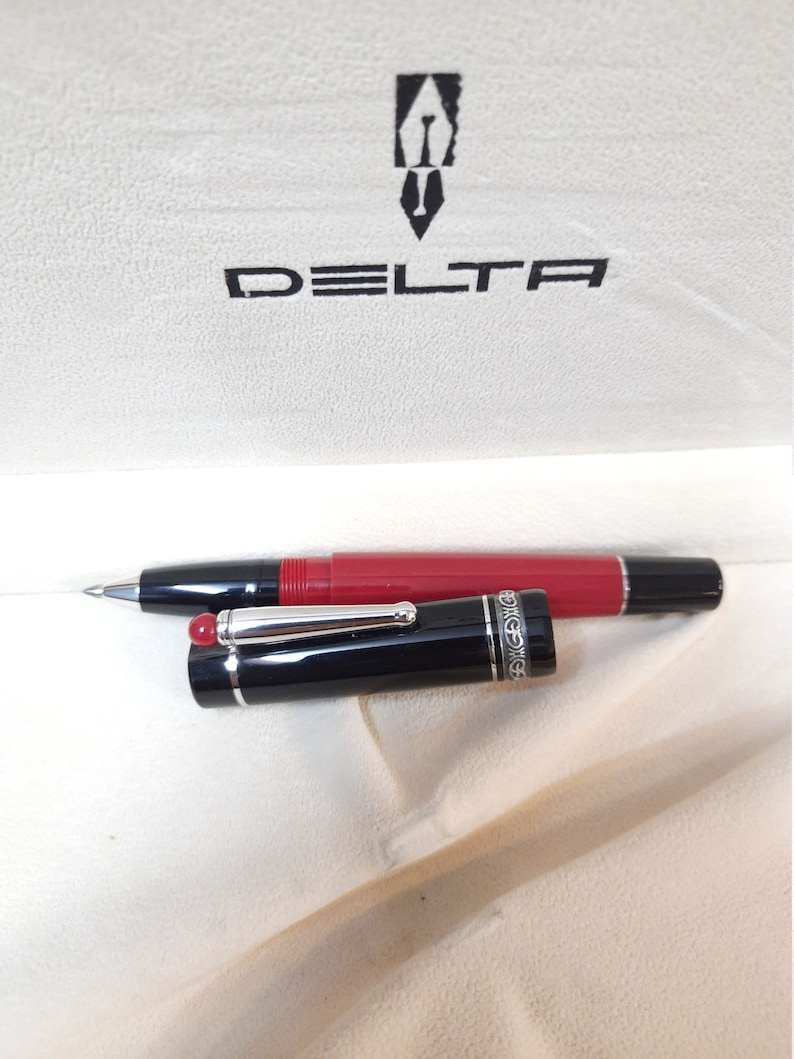 Delta Dolcevita Smorifa Red Roller Pen Sterling Silver Appointments