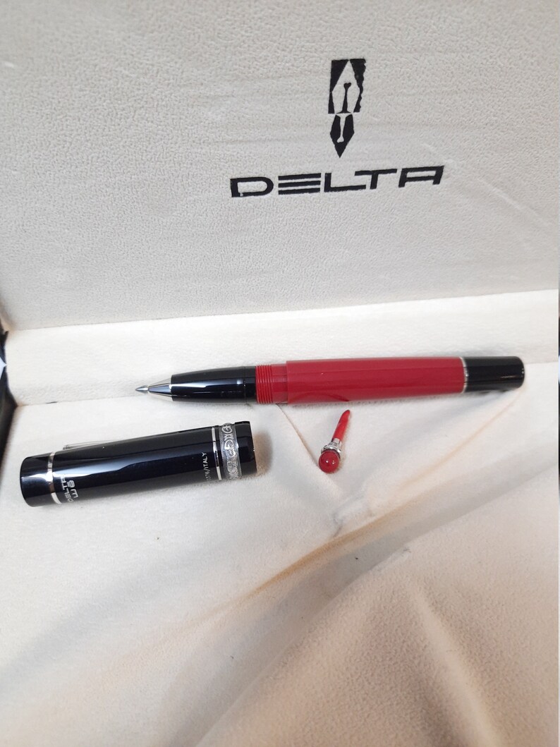 Delta Dolcevita Smorifa Red Roller Pen Sterling Silver Appointments
