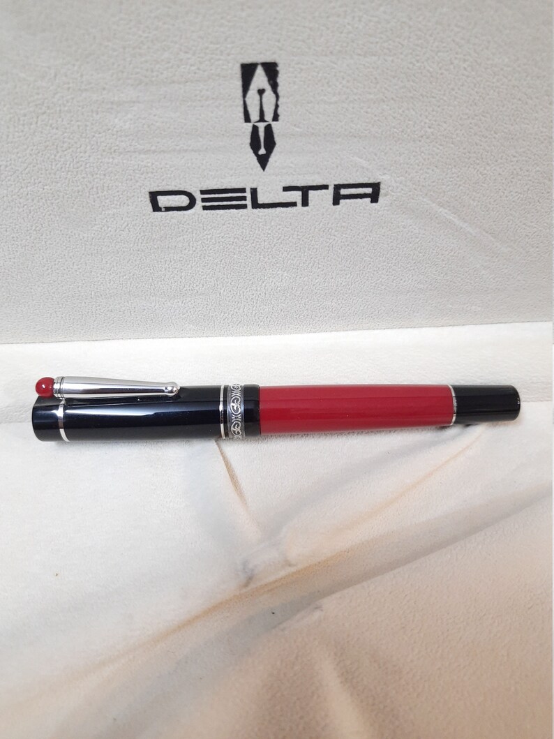 Delta Dolcevita Smorifa Red Roller Pen Sterling Silver Appointments