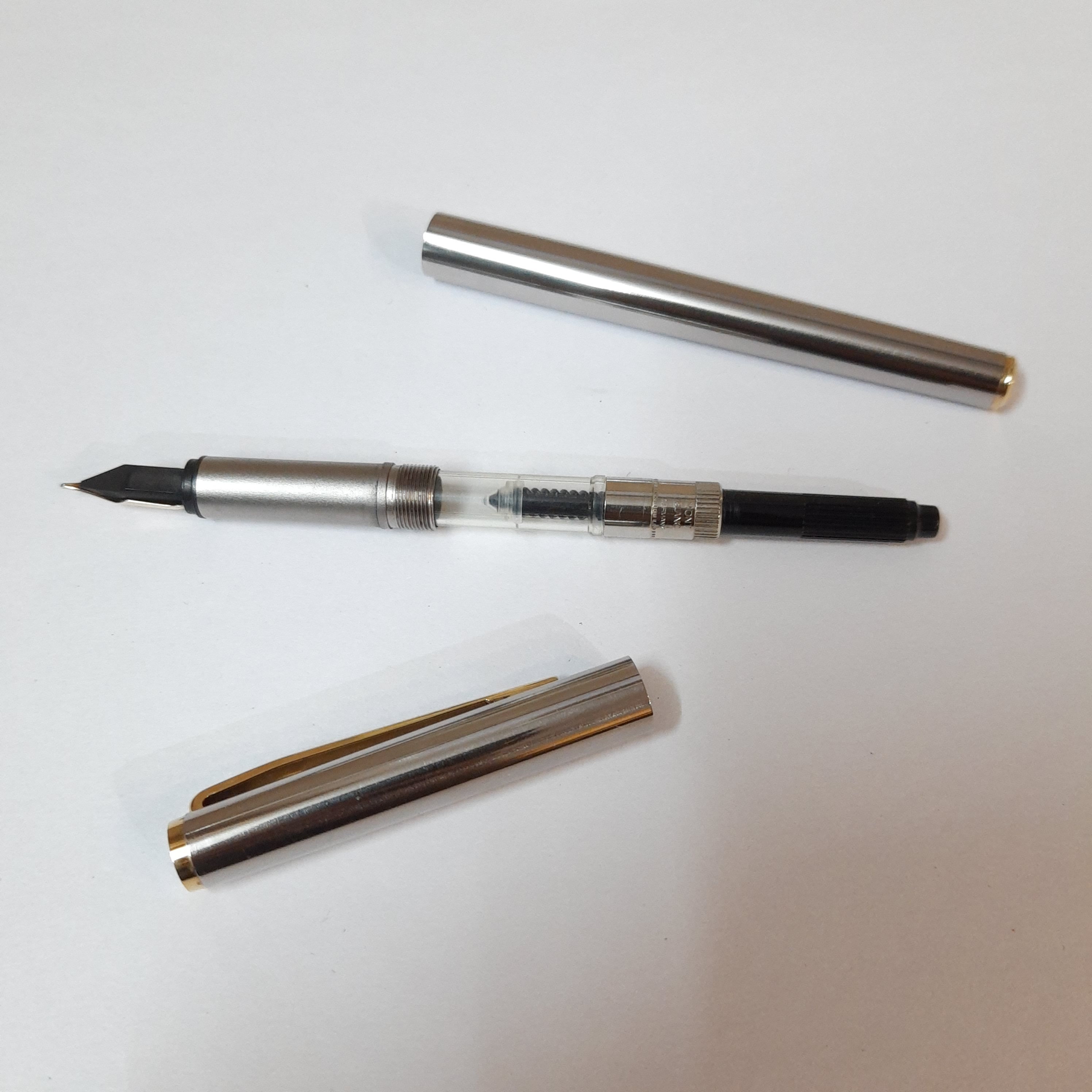 Montblanc Noblesse Slimline Stainless Steel Fountain Pen Etsy