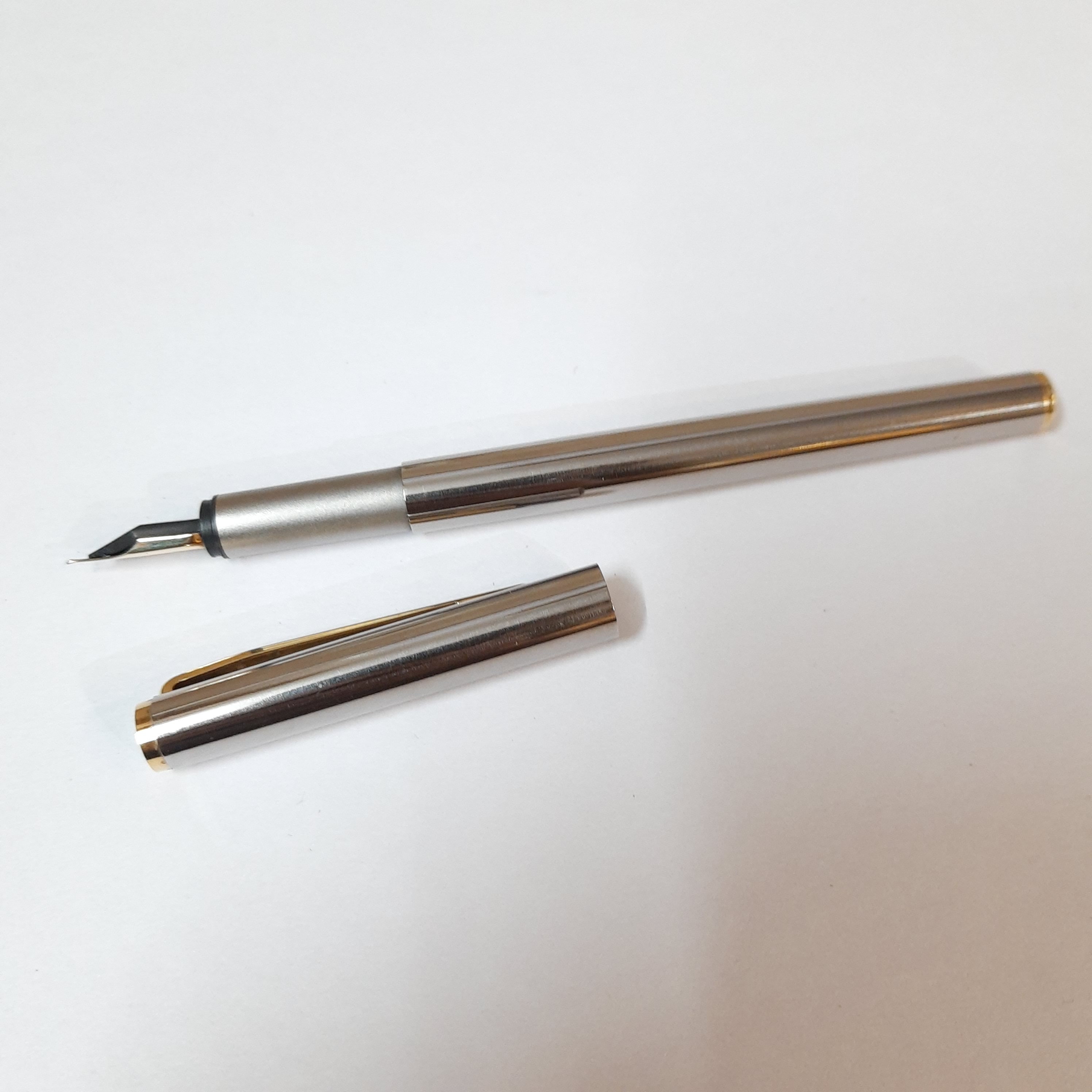 Montblanc Noblesse Slimline Stainless Steel Fountain Pen Etsy