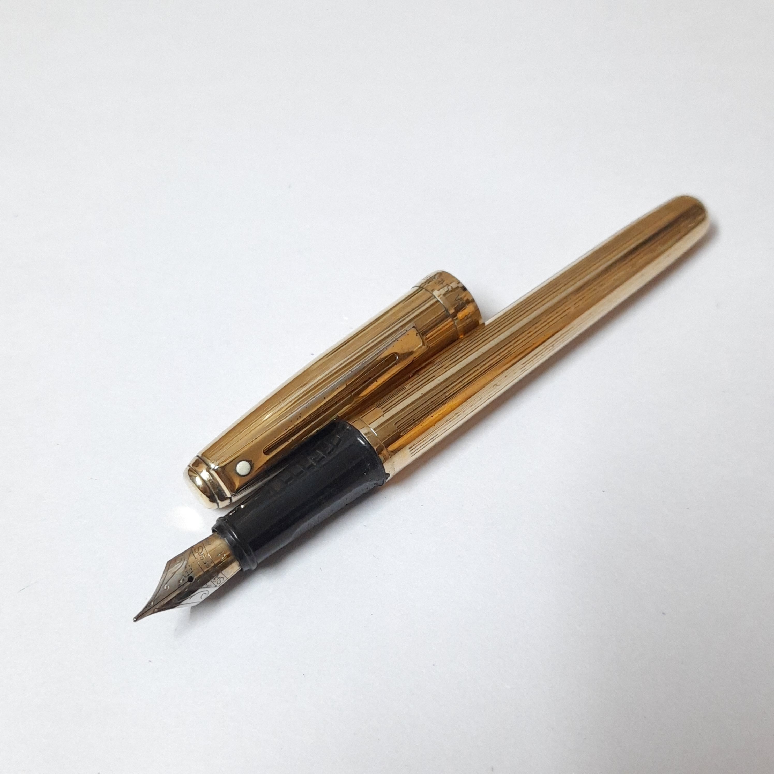 Sheaffer Prelude Gold Plated Fountain Pen Medium Nib Etsy
