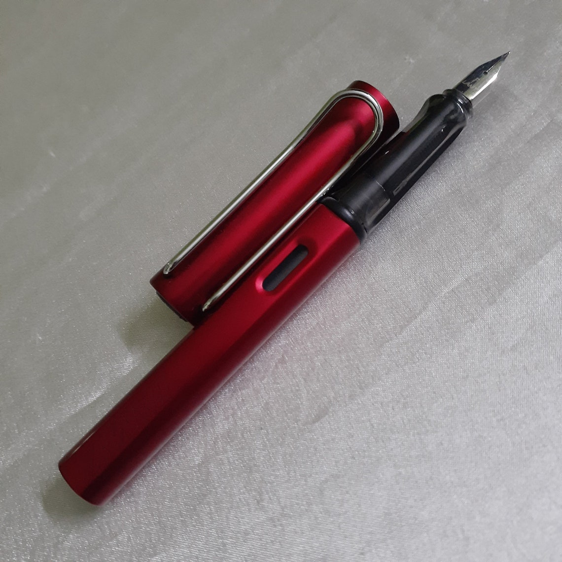 Lamy AL Star Fine Nib Fountain Pen Ruby Red Etsy