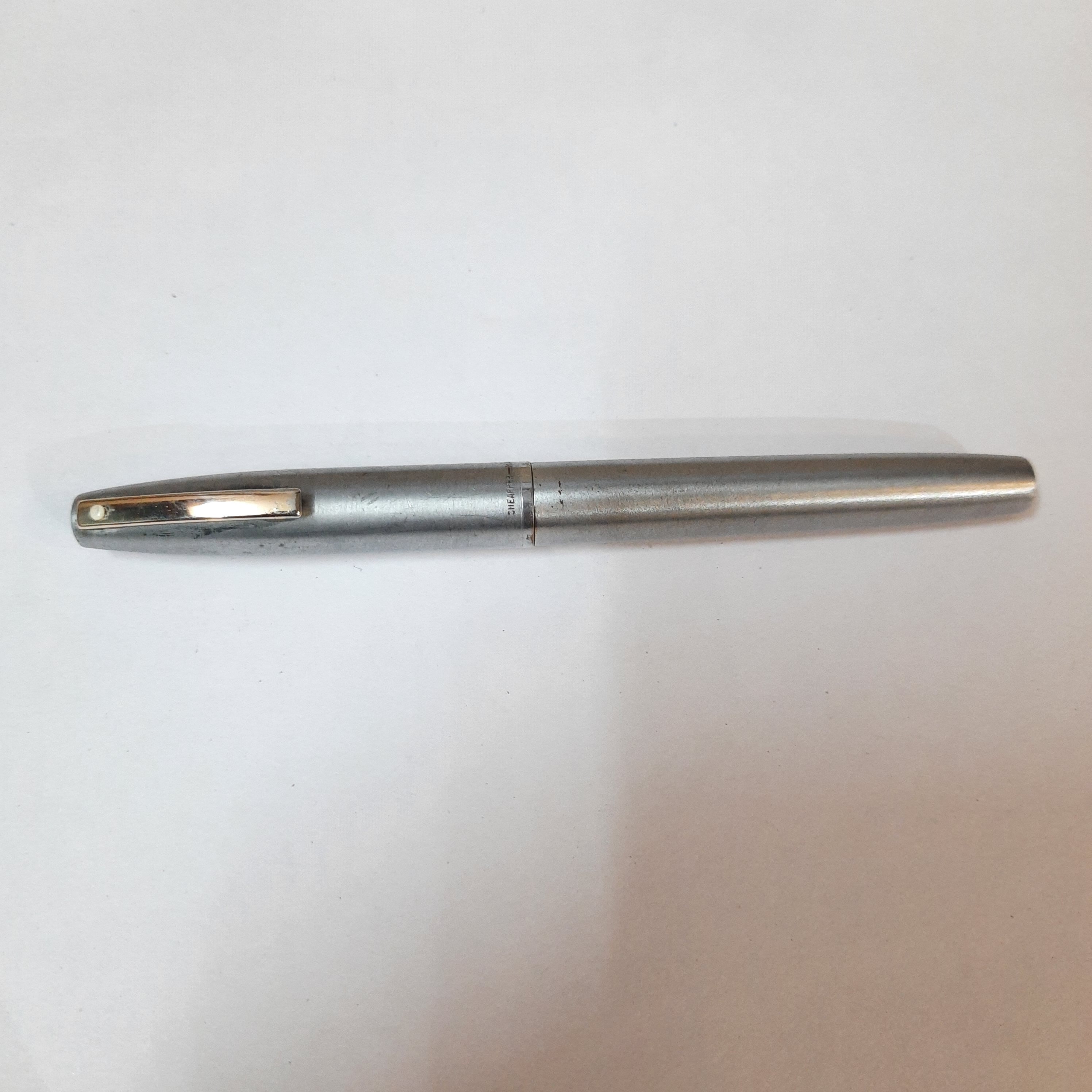 Sheaffer Imperial Stainless Steel 14kt Gold Nib Fountain Pen Etsy