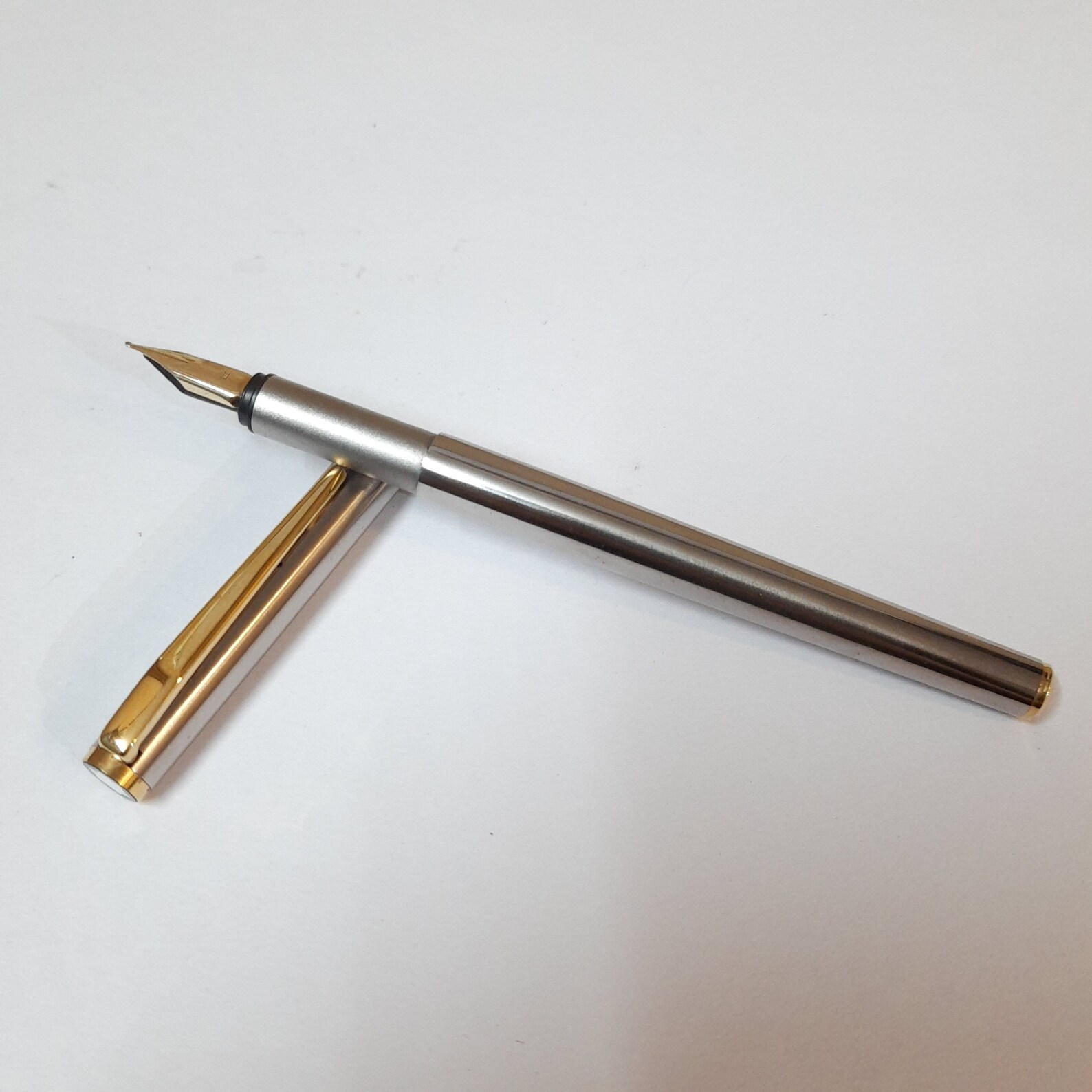 Montblanc Noblesse Slimline Stainless Steel Fountain Pen Etsy