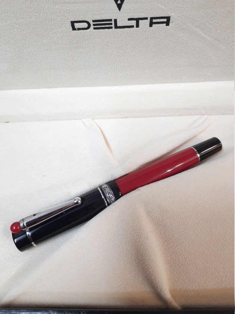 Delta Dolcevita Smorifa Red Roller Pen Sterling Silver Appointments