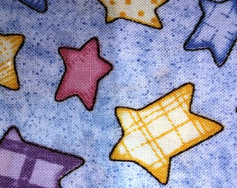 Fabric 27" piece Stars, Stars, Stars Multi Color Print