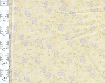 Floral Fabric: Lt Yellow, Lavender, Green Sold by 1/2 yard