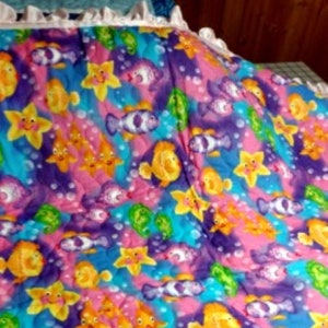 Handmade handcraft Sea Life Finished Quilt. It can be for a baby, child, teen, any person that loves sea life.