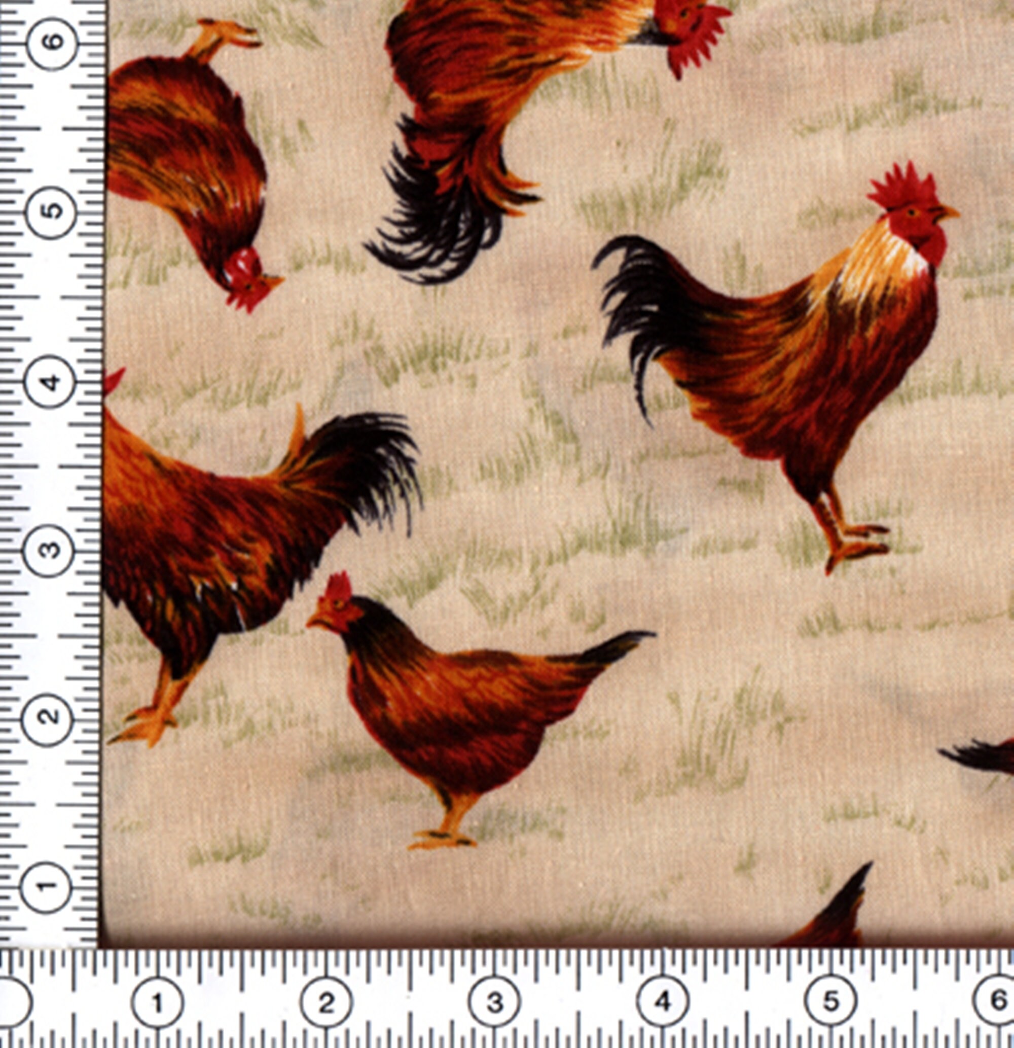 Fabric Quilting Hobby Lobby 2193 Chickens MYL sold by the Etsy