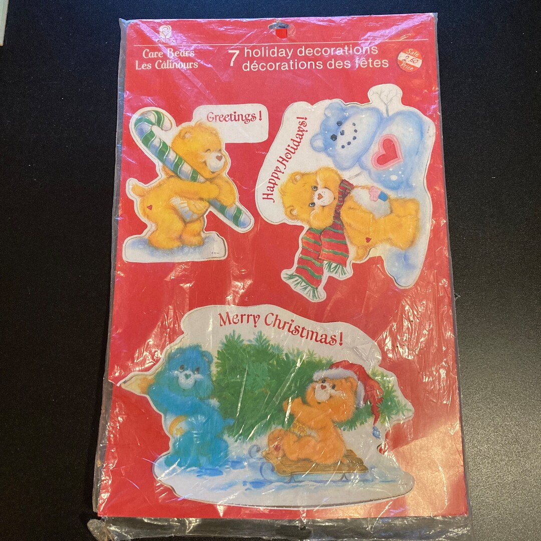 Vintage Christmas 1983 CARE BEARS Carlton Card Holiday Decorations NOS Etsy