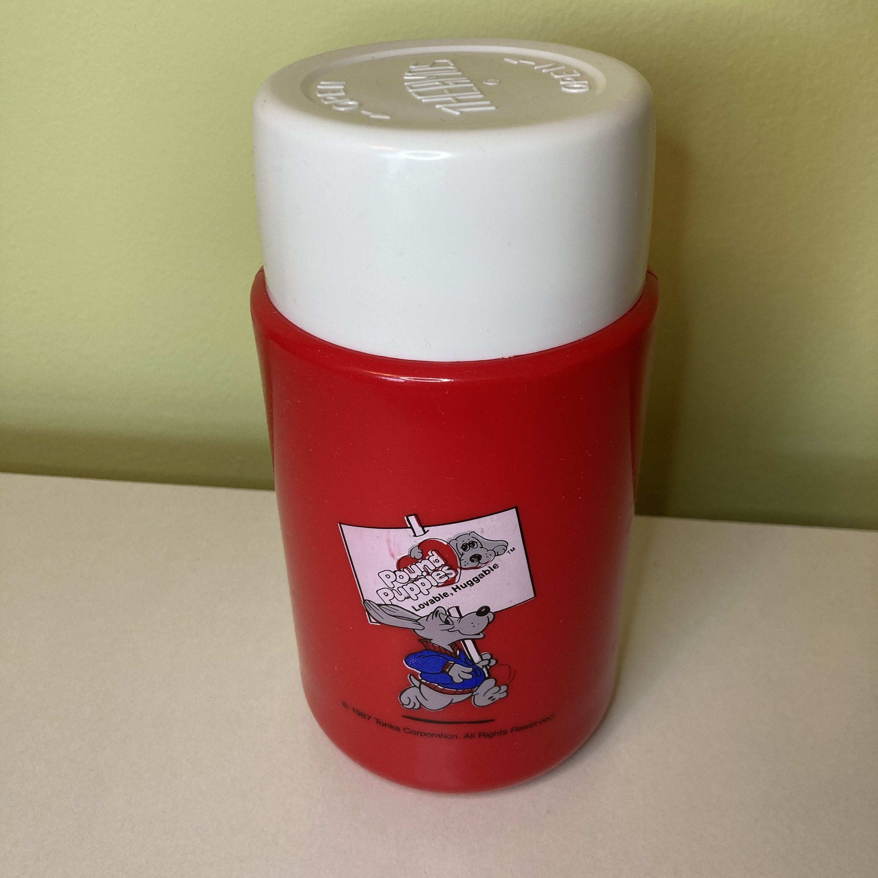 Vintage Quart-size Red Genuine Thermos Wide Mouth Thermos With