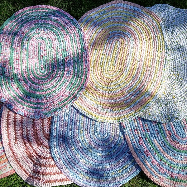 Oval Rag Rug - Etsy